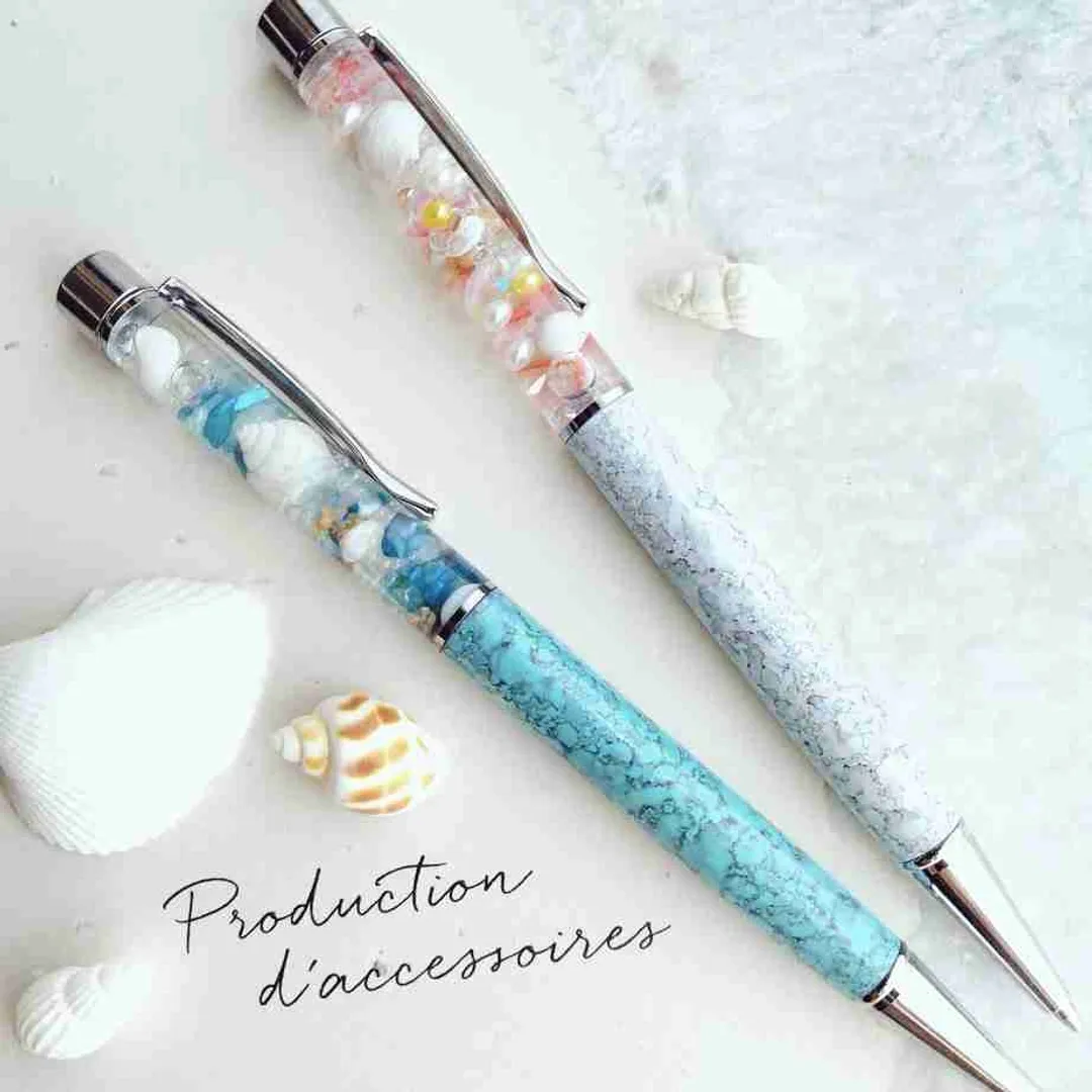 ゆき❄️氷さんのハーバリウム作品 | 【ストーンVer】ハーバリウムボールペン　保管ケース付き　/...