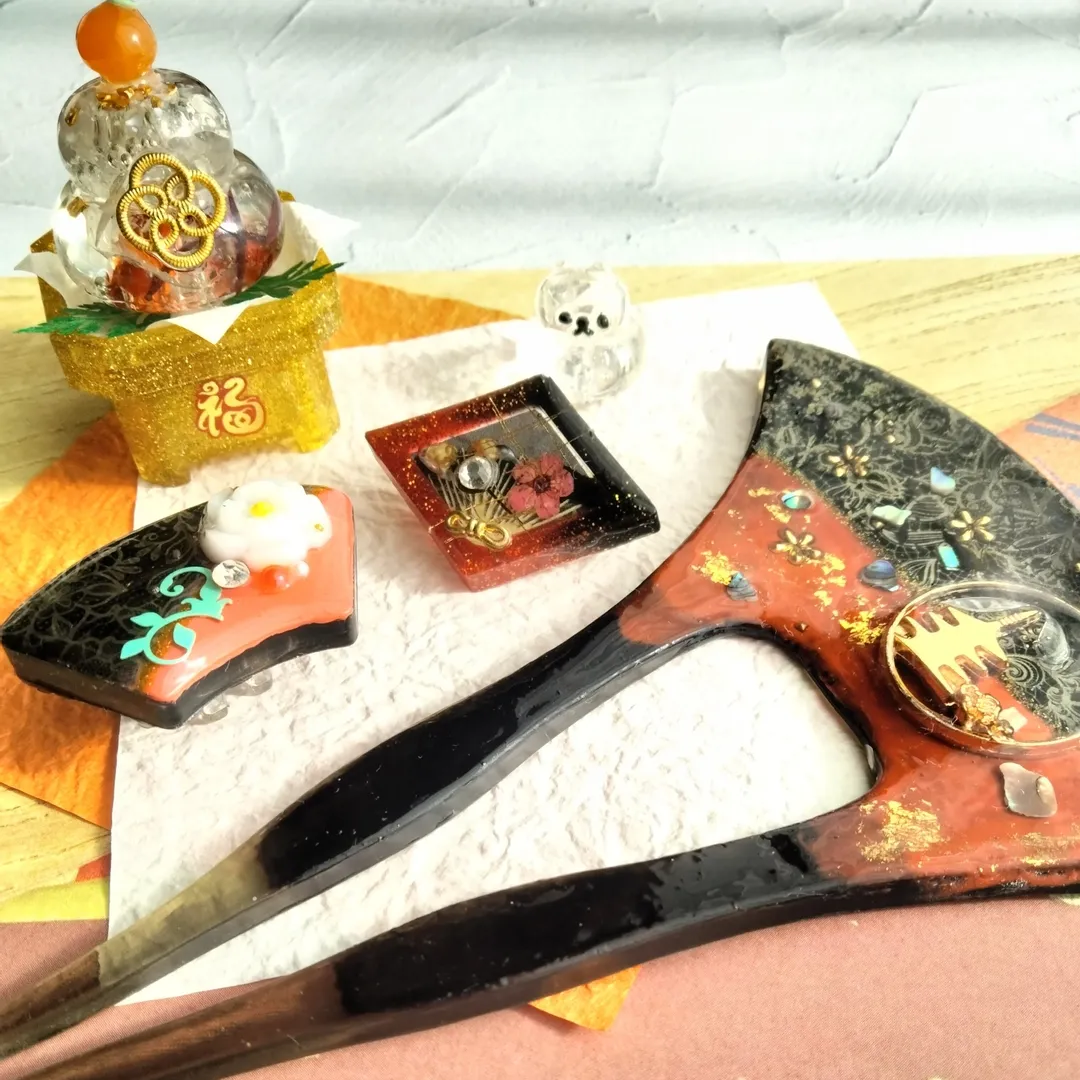 ゆき❄️氷さんのレジン作品 | DIYBravo かんざし 簪 髪飾り シリコンモールド エ...