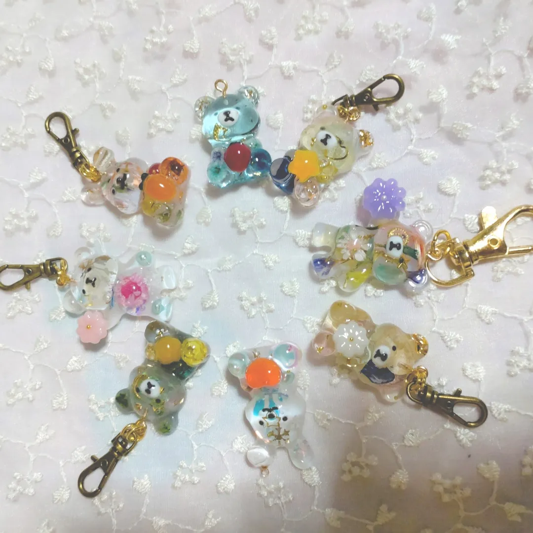 coronさんのレジン作品 | シリコンモールド くま うさぎ 羽 アイス フルーツ デコパ...