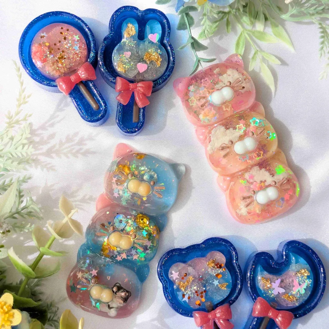 mmachachammさんのレジン作品 | 【 ロリポップ モールド】ウサギ型 キャンディ 棒つきチョコ...