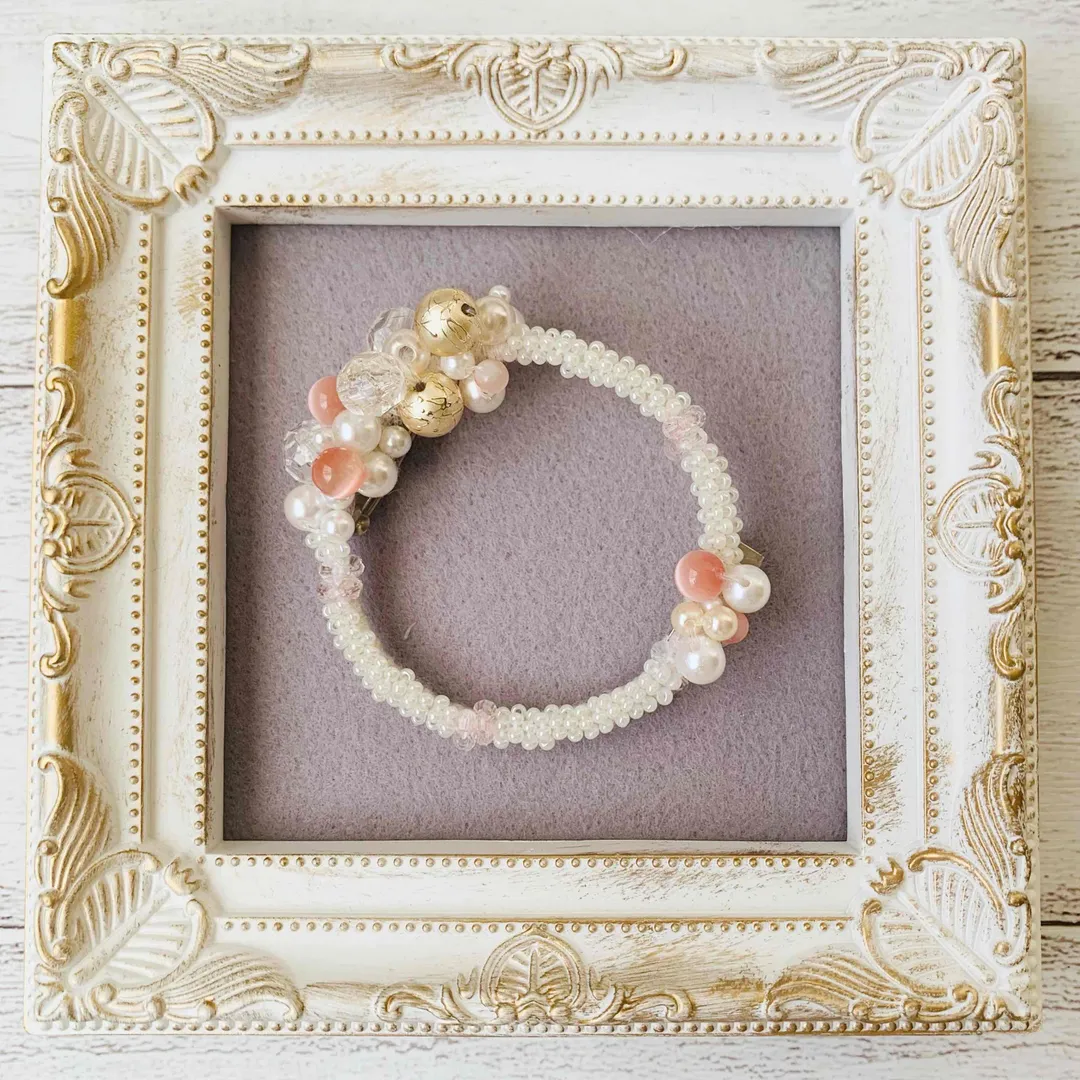 うさうささんのビーズ作品 | ビーズ 金具 ブローチピン カブセ 10個入り ゴールド・シ...
