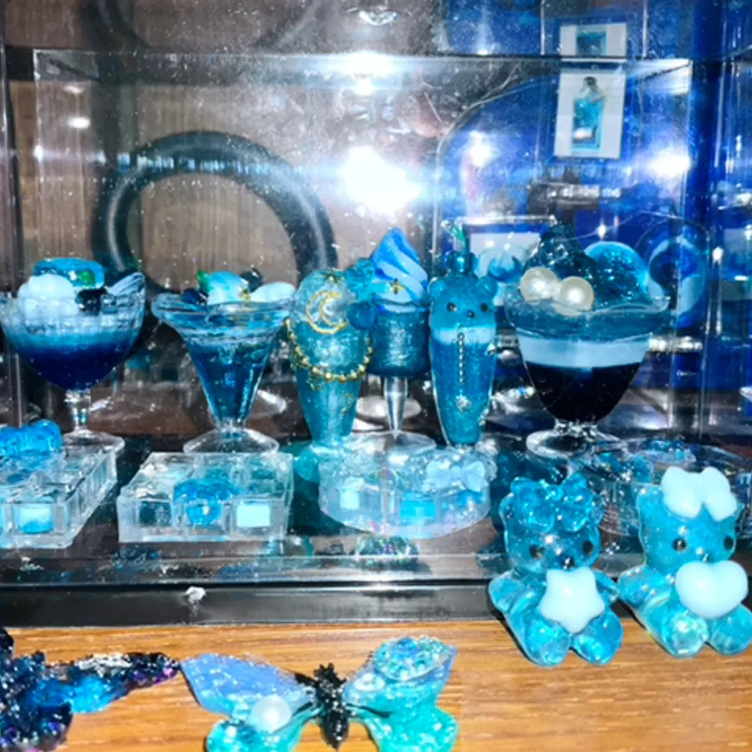 Yas /青ヰ鱗さんのレジン作品 | シリコンモールド グラス パフェ 3サイズ 3Dモールド