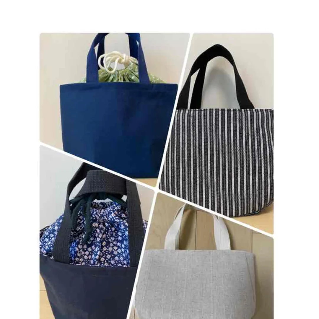 kazuさんのソーイング作品 | トートバッグ、100均のはぎれ使用。フリマアプリでときどき出...