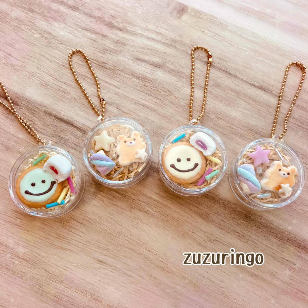zuzuringoさんの粘土作品 | 【カプセルパーツ】ラウンド 平型《クリアピンク》[アクリル ...
