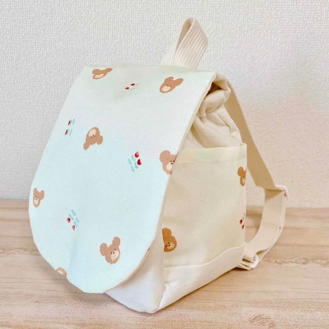 Formes de compassionさんのソーイング作品 | くまと赤いお花 くすんだ赤色