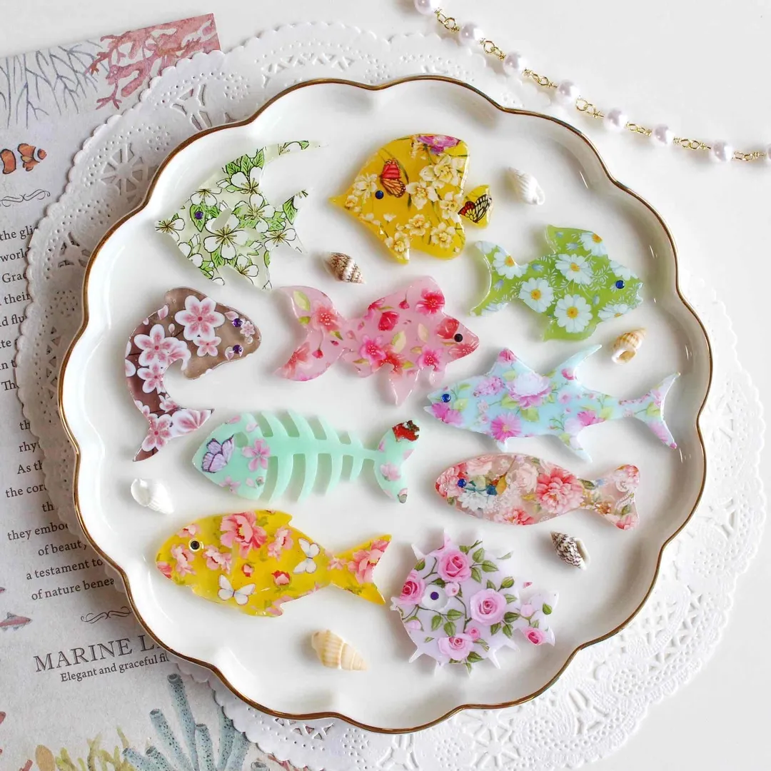 絵里奈さんのレジン作品 | シリコンモールド 魚 エンゼルフィッシュ サメ ハリセンボン...