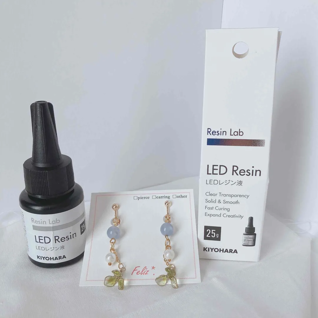 feliz700さんのレジン作品 | イヤリングパーツ 10個 5ペア ネジバネ ゴールド 15m...