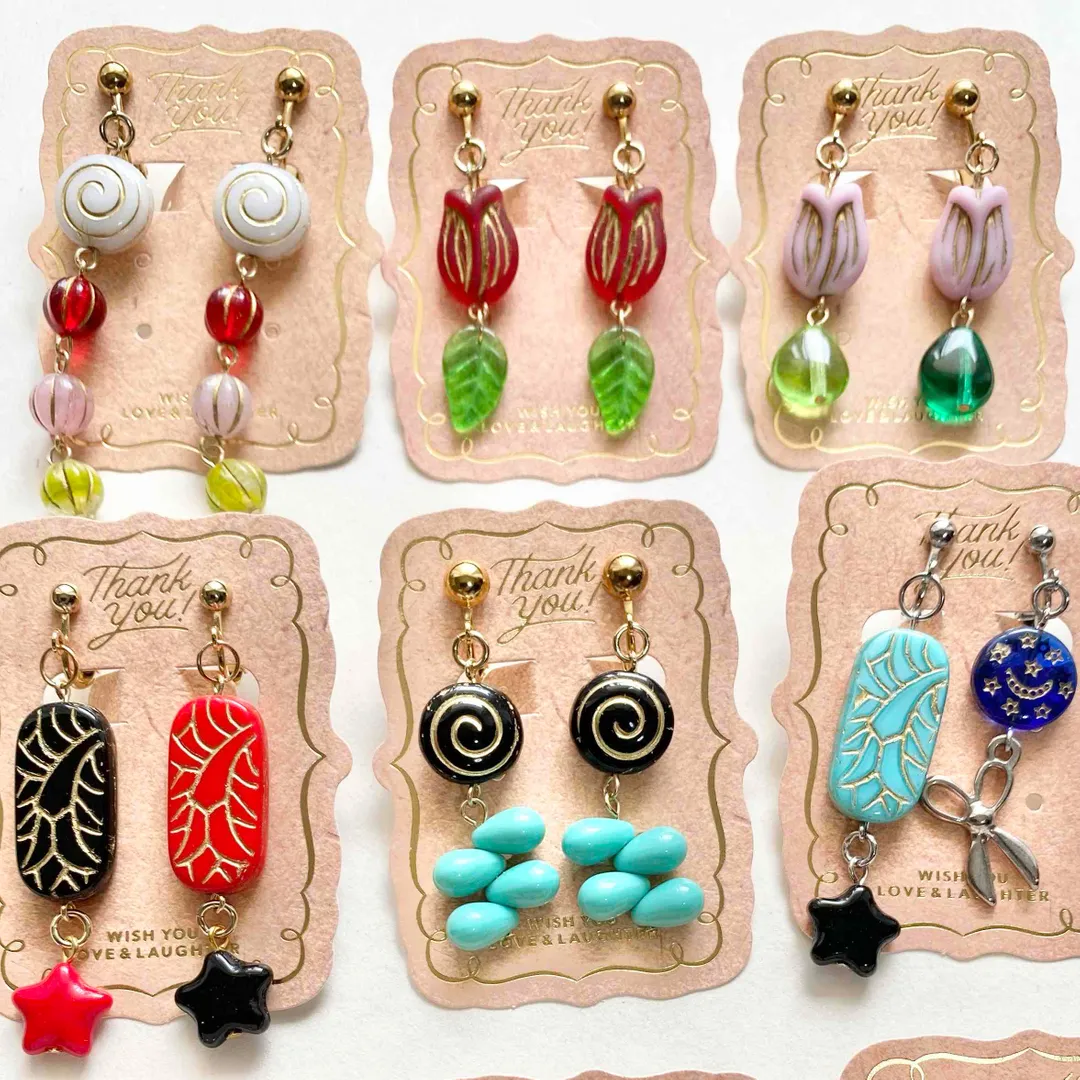 雨森かえるさんのビーズ作品 | アクセサリー パーツセット 12種類 《 アクセサリーパーツ...