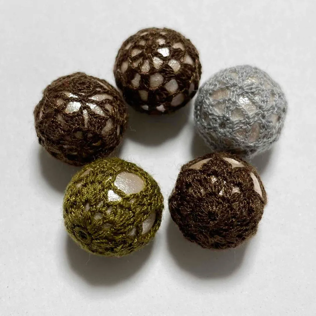 sasasaさんの編み物作品 | ビーズ パールビーズ コットンパール(両穴) 14mm 【メ...