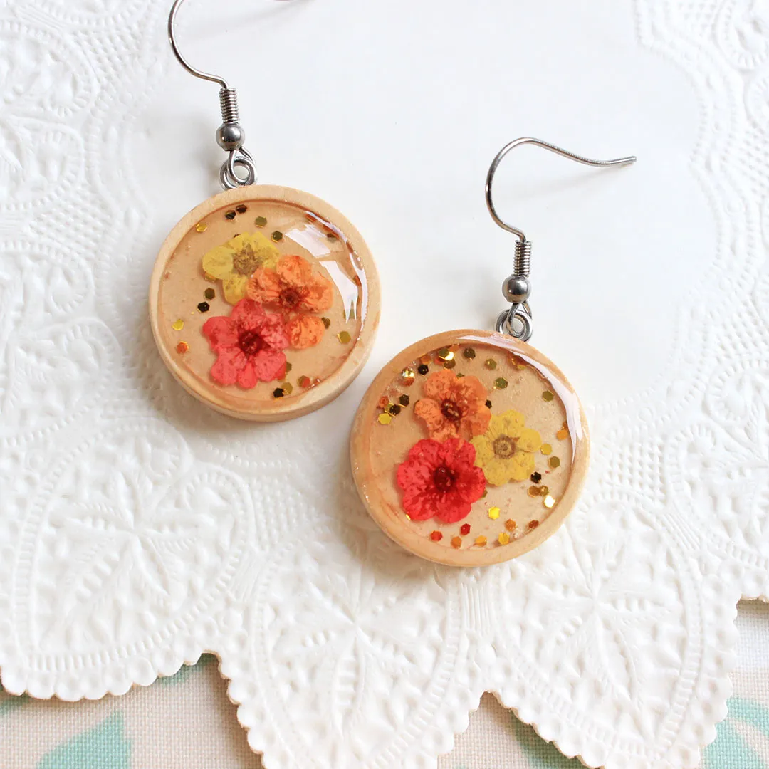 ポテさんのレジン作品 | 押し花アソート レッドホワイト　A10