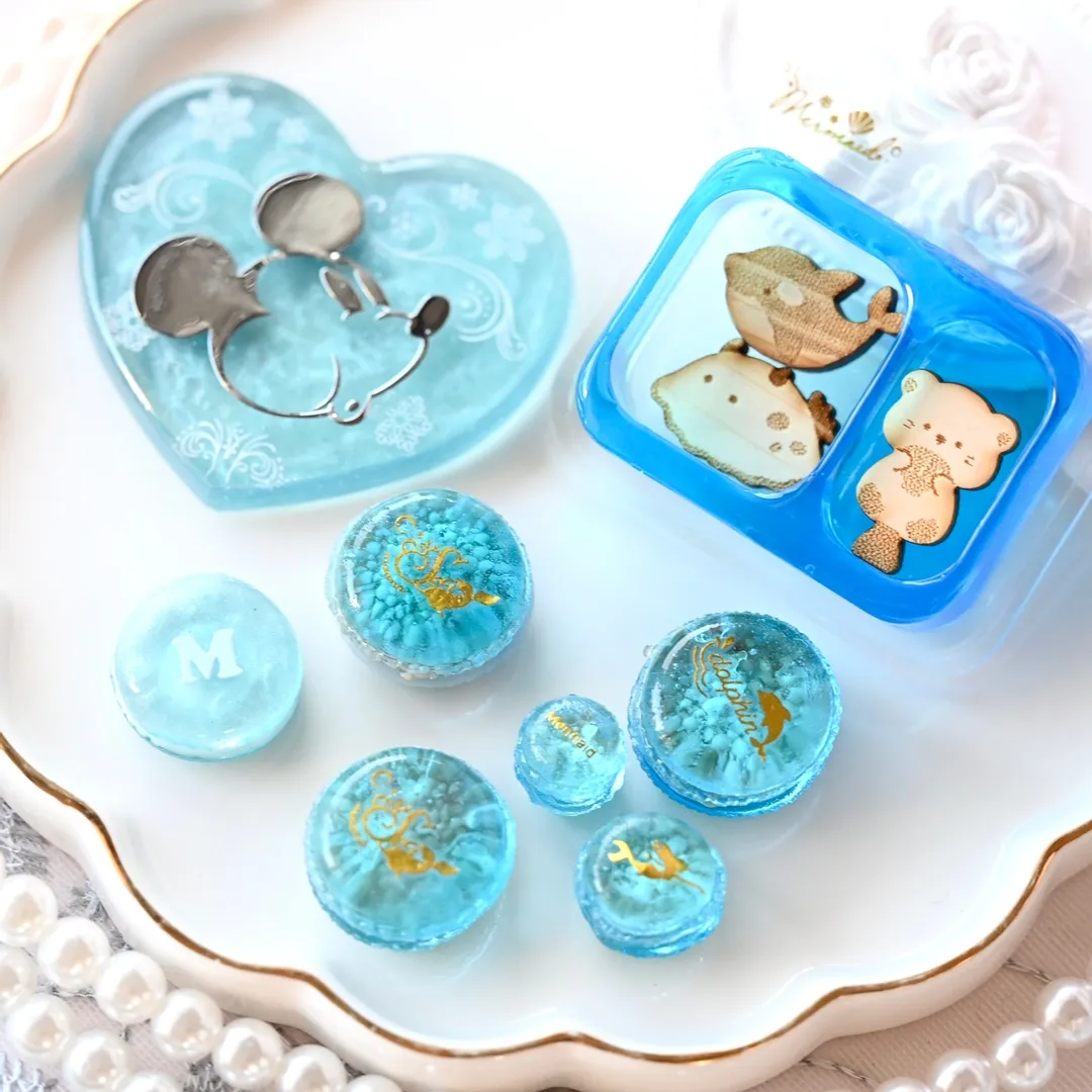 まっｻﾝさんのレジン作品 | レジン用着色剤 宝石の雫 シアン