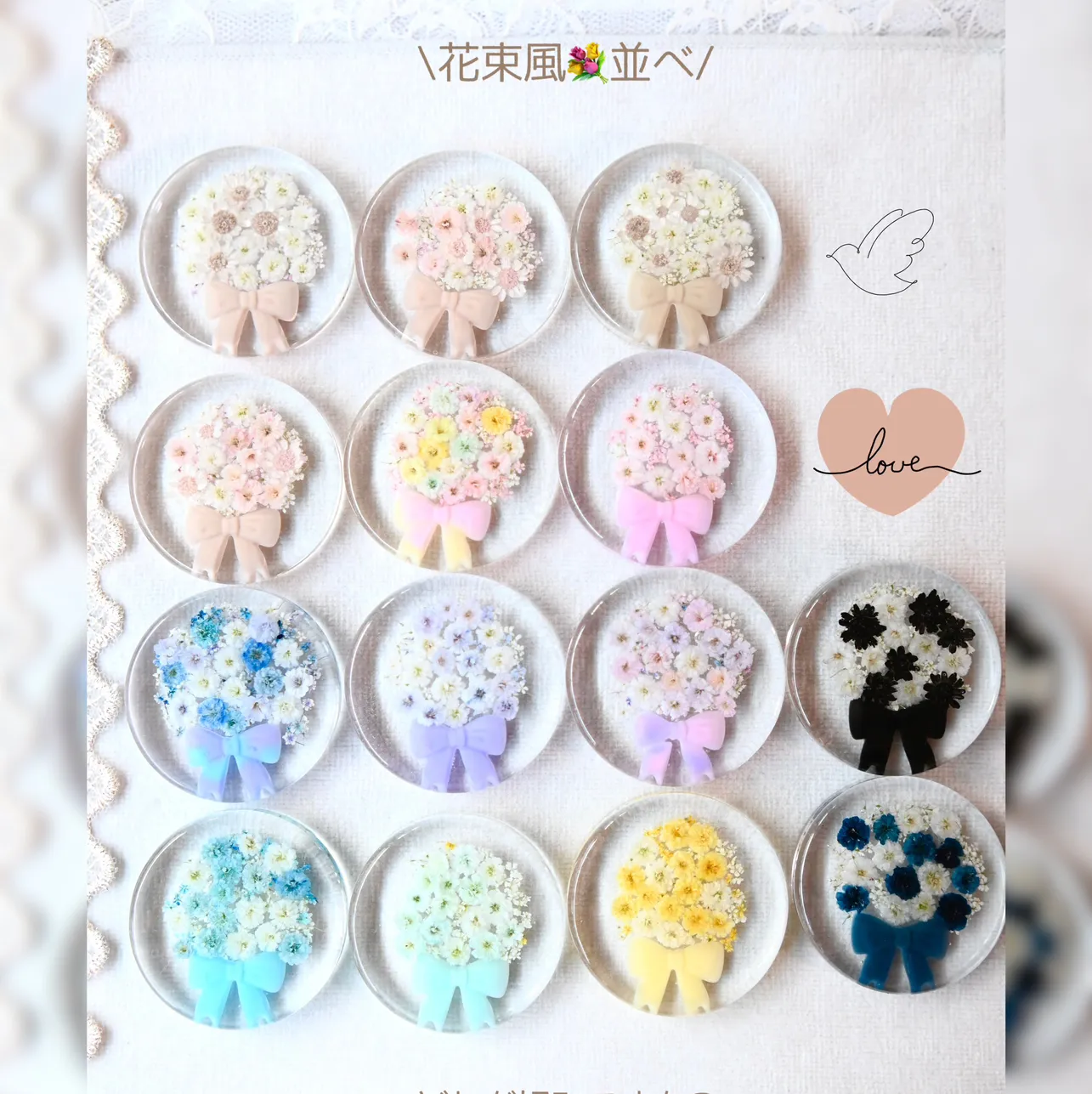 まっｻﾝさんのレジン作品 | シリコンモールド 円 丸 サークル  複数サイズ フラット ...