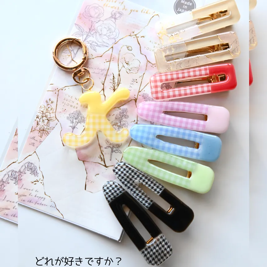 まっｻﾝさんのレジン作品 | シリコンモールド レジンモールド ヘアピン＆ヘアクリップモー...