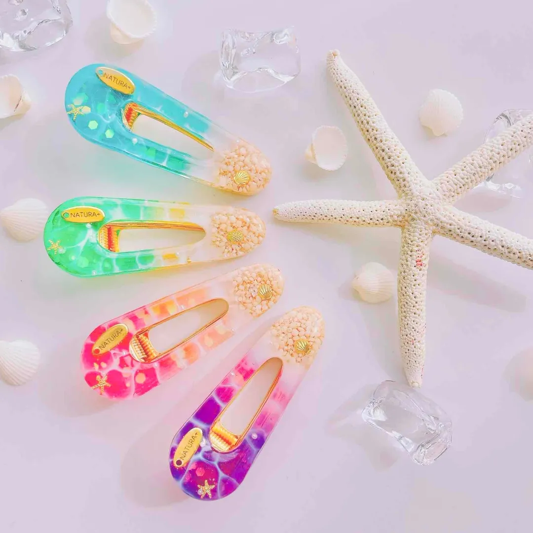 natura_plusさんのレジン作品 | 【1個】シリコンモールド ヘアクリップ シンプルモチーフ3種...