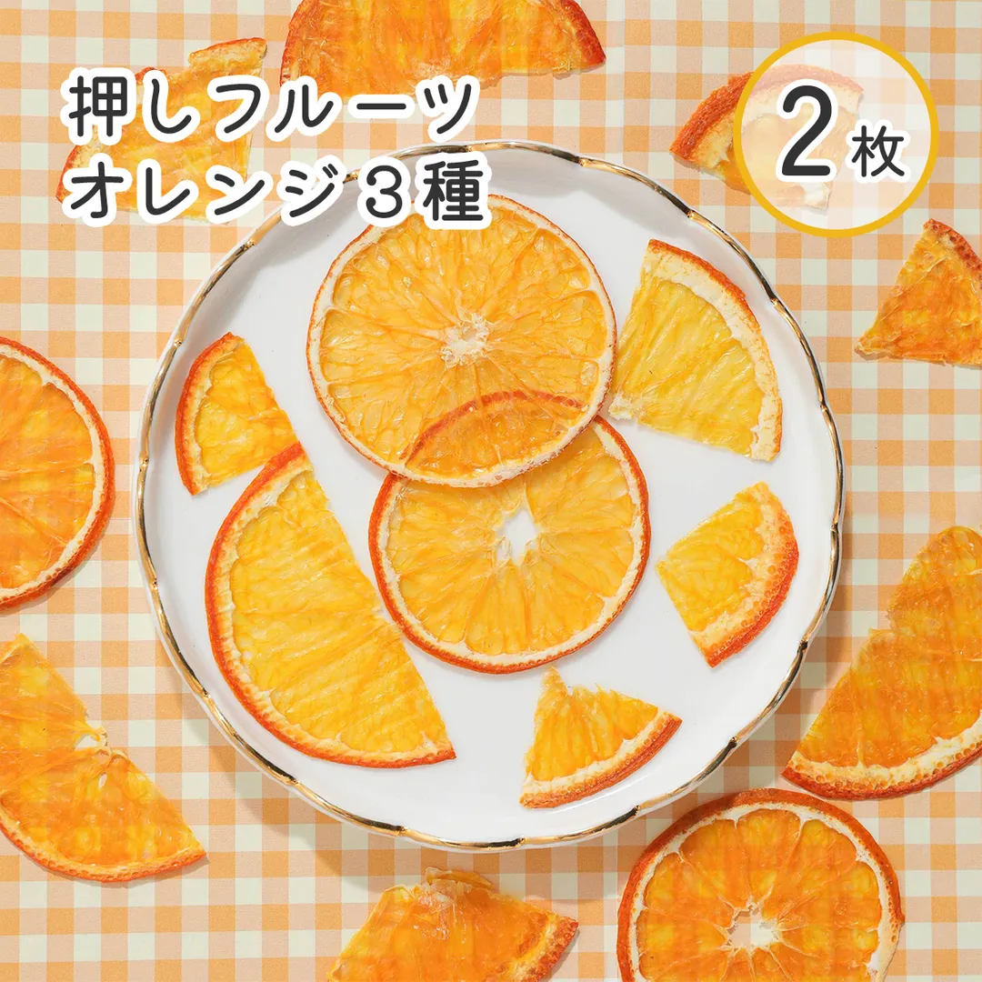 押しフルーツ スライスオレンジ 3種 素材 【mflowerコラボ】