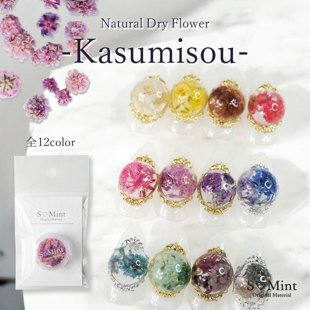 ドライフラワー かすみ草 5色 【S♡Mint】 Kasumisou | クロッチャショップ