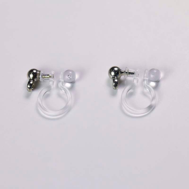 ハンドメイド　ノンホールピアス No.67 ノンホールピアス 樹脂カン付 4個入り (約8×11mm) | クロッチャショップ