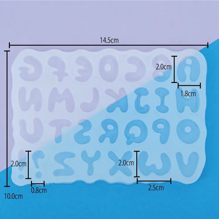 シリコンモールド アルファベット 大文字 英字 丸文字 クエスチョンマーク ビックリマーク